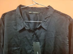 Jet Black Silky Formal Shirt