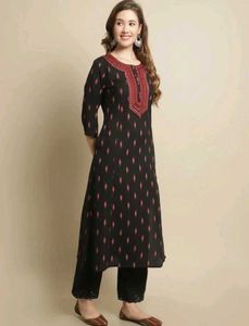 Pistaa Cotton Embroidred A Line