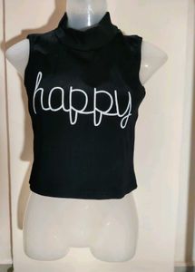 Black Happy Top