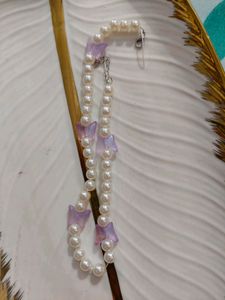 Aesthetic Butterfly Pearl Necklace