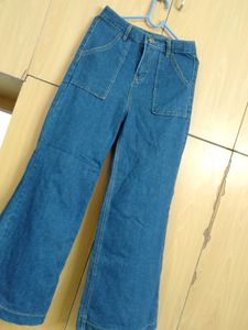 High Waist Blue Jeans