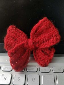 Red Hair Bow Accessory And Bag Charm