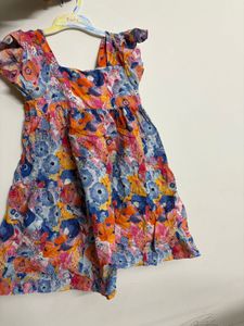 Floral Print Girls Dress for 4-6 year girl