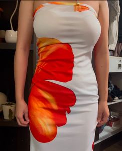 Floral Strapless Dress