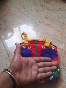Handmade Red Emroidry Hand Purse