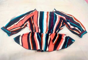 Korean-Inspired Casual Peplum Blouse