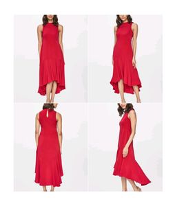 Solid Collar Neck Polyester Women Flared Dress