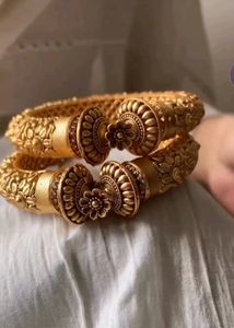 Rajwada 1gm Micro Gold Plated Set Of 2 Bangles.