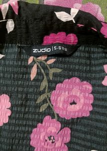 Floral Print Kids Girls Dress