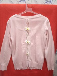 Pink Heart Detail Cardigan