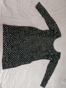 Black Sequin Kurta Set