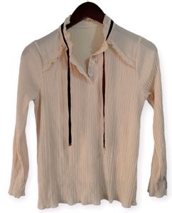 Nude Ribbon Pleated Dress (Women)