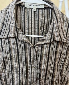 Textured Striped Contempolraine Shirt