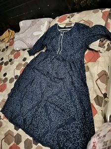 🤱Feeding Navy Blue Maxi Dress