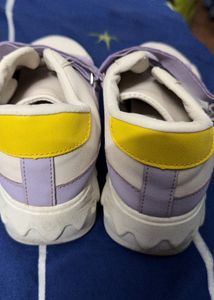 White Lavender Strap Trendy Shoes