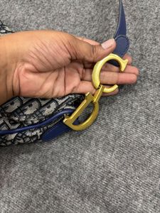 Dior Blue Saddle Bag Coded
