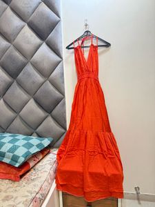Strappy Orange Coral Dress