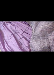 Lavender One Shoulder Lehenga