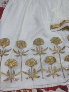 Beautiful  Pearls &amp; Embroidery Kurta With Duppatta
