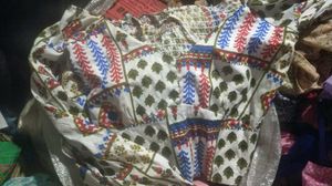 Boho Print Tie-Front Crop Top