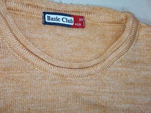 Peach Knit Top with Floral Detail