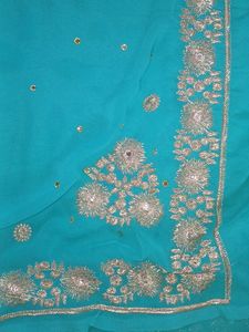 Crepe Festive Wear Saree With Blouse