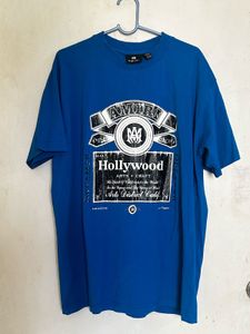 Blue Graphic Print T-shirt- Size XL