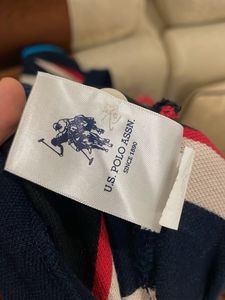 US Polo Assn Tshirt With Collars And Stripes