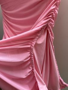 Pink Bodycon Slit Dress