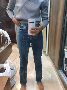 Women&#39;s dark wash straight leg jeans
