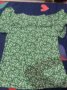 Floral Green Top