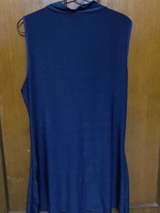 Elegant Navy Cowl Neck Top.    (MADE BY VIETNAM)