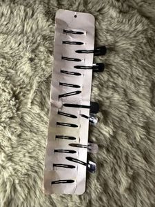 Black Hair Clips Set of 18