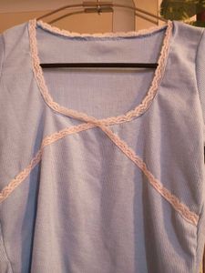 Cute Light Blue Crop Top