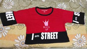Cute Graphic Crop Tee