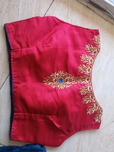 Blue Heavy Work Saree