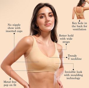 Enamor Wirefree Full Coverage Cotton Pop On Bra
