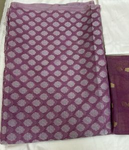 Grape Colour Banarasi Suit Set