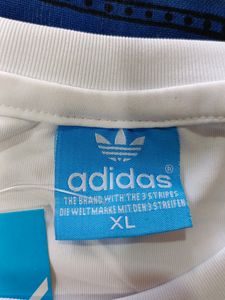 Adidas White Half Sleeve 👕 Tshirt For Man