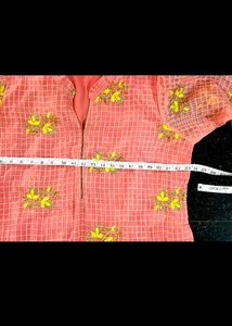 Organza fabric kurti