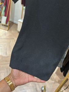 knitted Black turtle neck Top