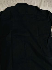 Casual Black Cotton Shirt