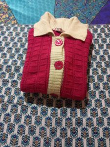 Stylish Pink Knit Cardigan