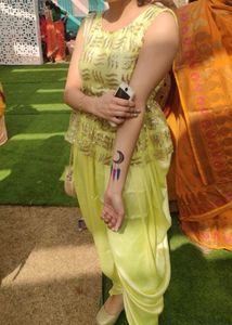 Yellow Ethnic Dhoti Set