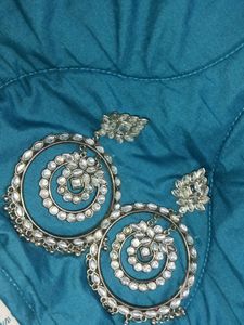 Oxidized Long Earring