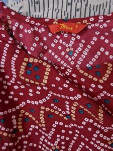 Red Printed Kurta