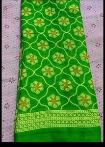 7 Green Floral Saree With Blouse