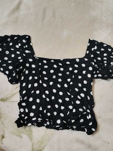 Polka Dot Crop Top+pants