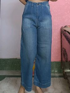 Aka Chic Straight High Waisted Jeans (Mid Blue) from Amazon.