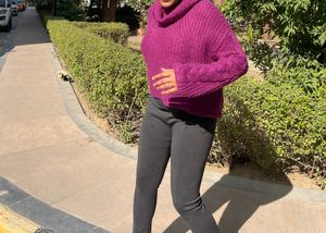 Cowl Neck Sweater With Long Sleeves